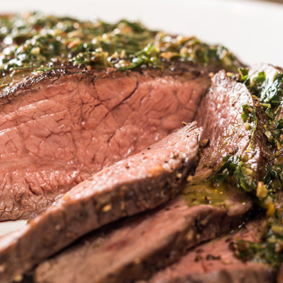 Grilled Flank Steak with Salsa Verde